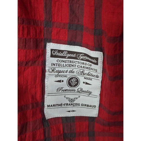 Marithe Francois Girbaud Button Up Shirt Mens XXXL Premium Plaid Grunge Y2K 90's - Picture 5 of 13